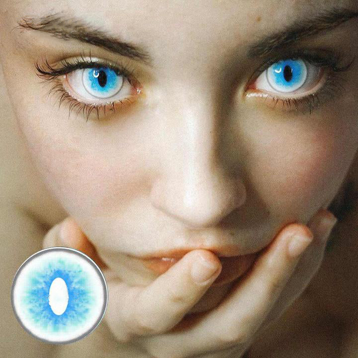 Lentes de contacto de color azul para cosplay de gato Ragdoll 