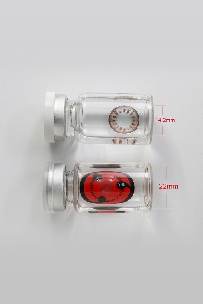 Lentes de contacto de color Uchiha Sharingan de 22 mm para Halloween 