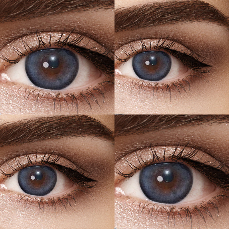 Lentes de contacto de color azul profundo