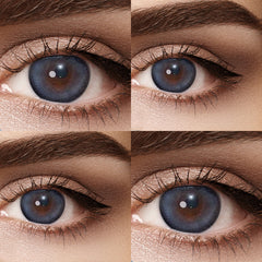 Lentes de contacto de color azul profundo