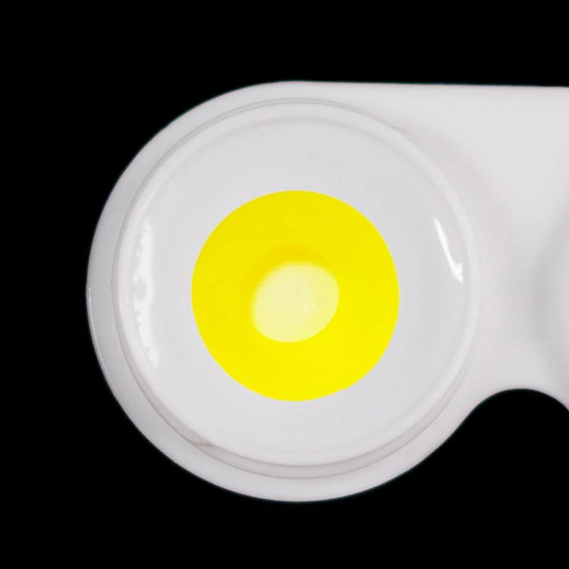 Lentes de contacto de color amarillento de Halloween 