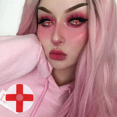 Lentes de contacto de color de la Cruz Roja para cosplay 