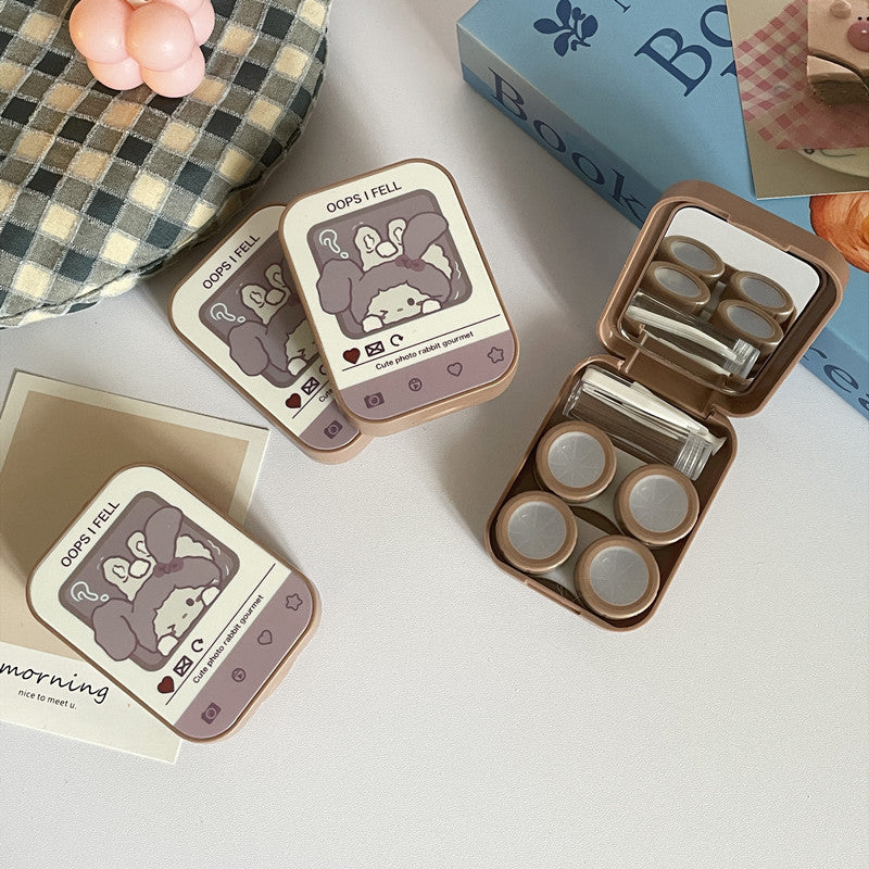 Estuche para lentes de contacto de colores con ilustración linda de INS Niche 