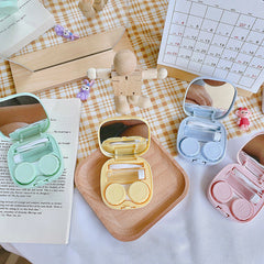 Estuche para lentes de contacto de color caramelo 