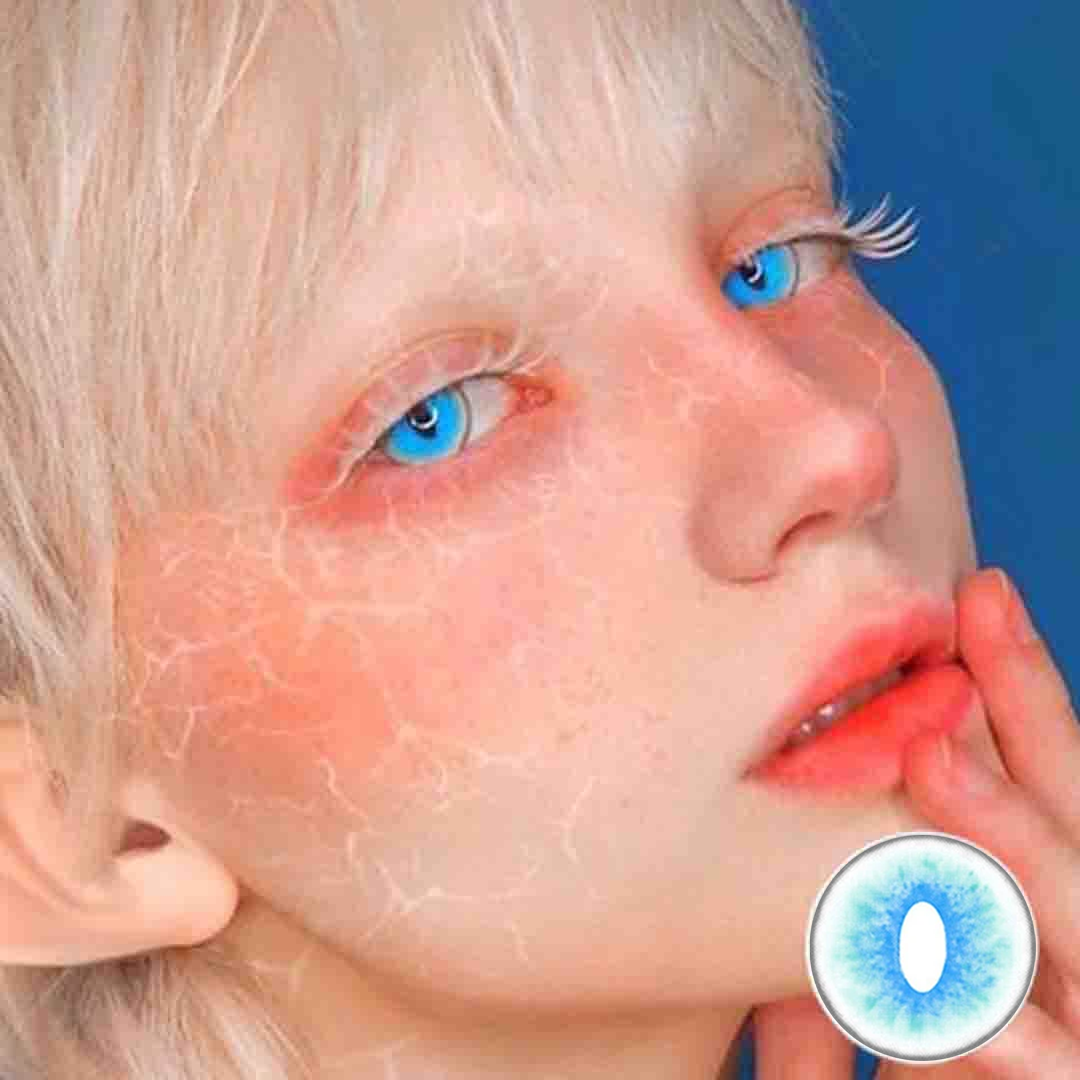 Lentes de contacto de color azul para cosplay de gato Ragdoll 