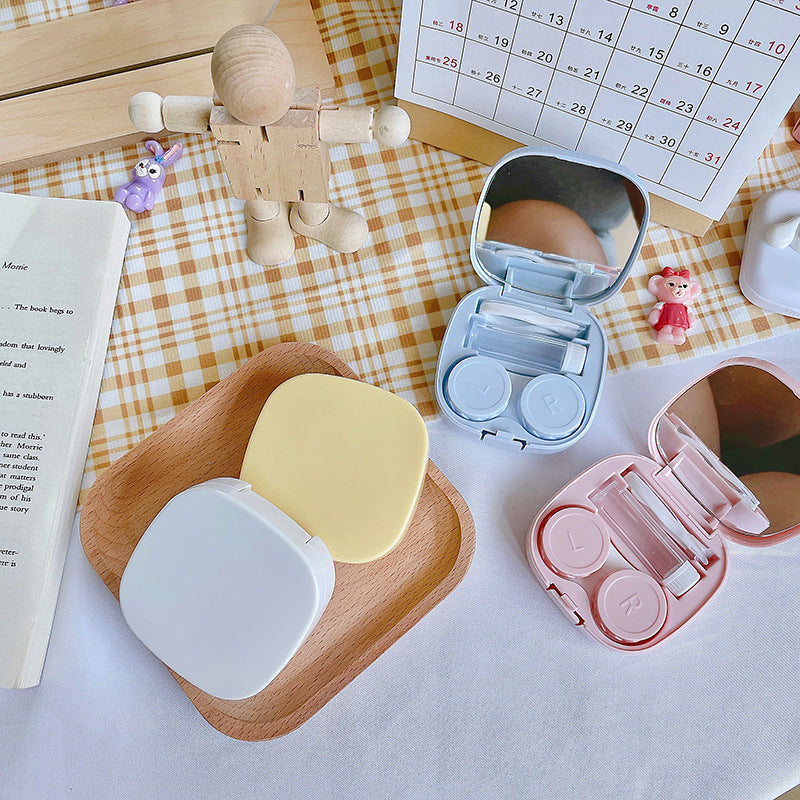 Estuche para lentes de contacto de color caramelo 
