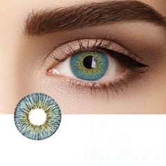 Lentes de contacto de mármol azul retro 