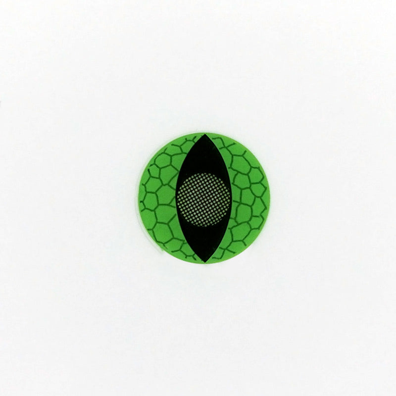 Lentes de contacto de color verde con ojos de gato y serpiente para cosplay 