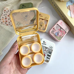 Estuche para lentes de contacto de color con forma de corazón para niña Four Seasons 