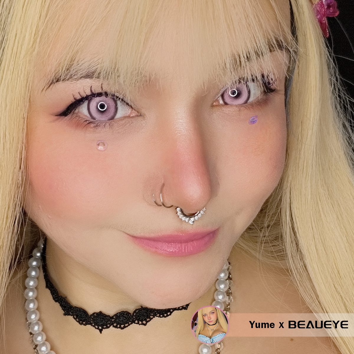 Lentes de contacto de color rosa Cosplay KOI 