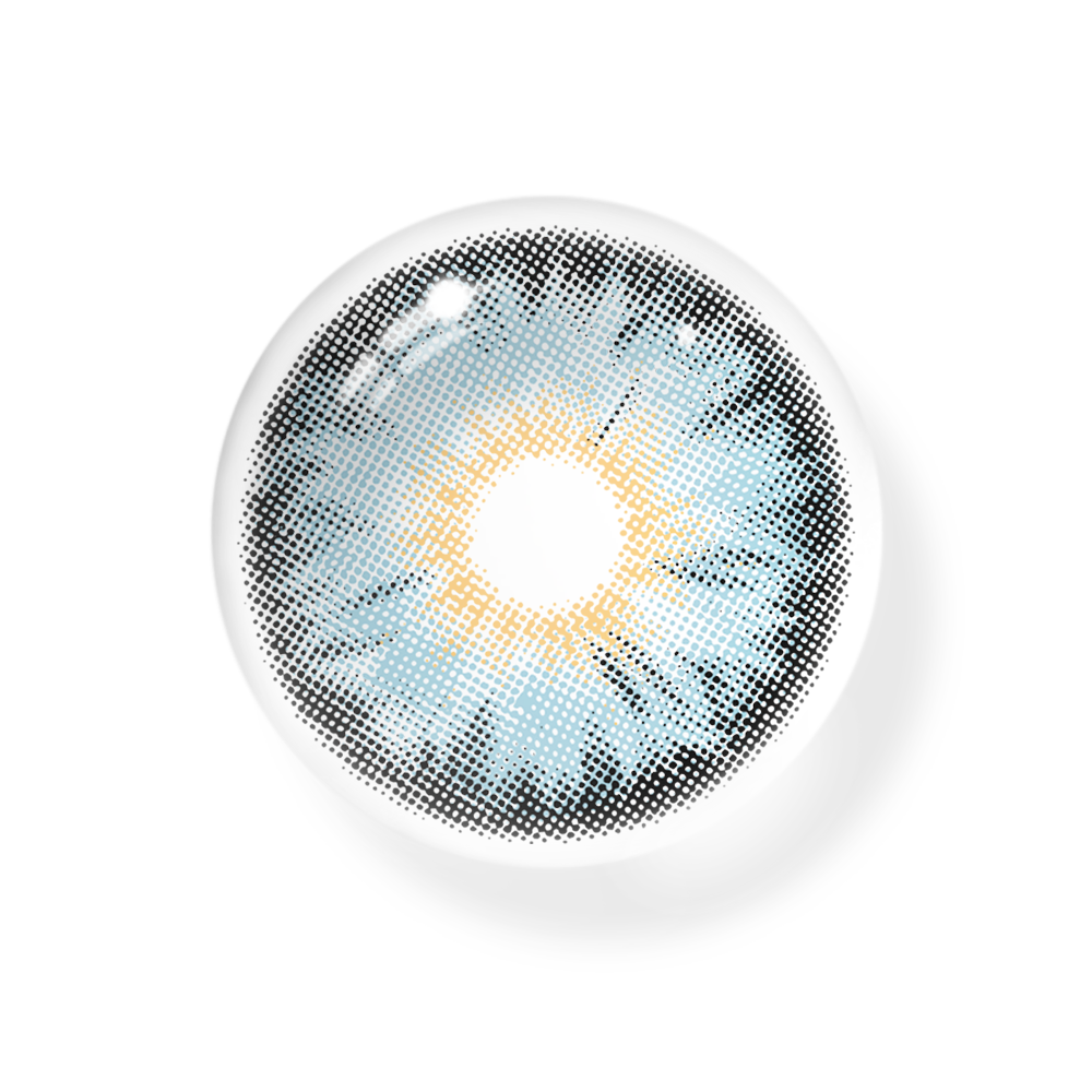 Lentes de contacto de color azul cirene 