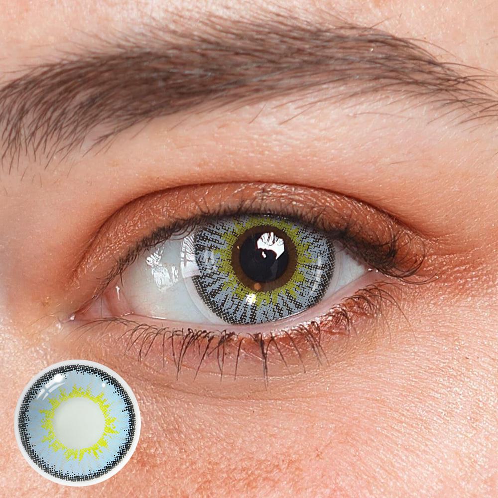 Lentes de contacto de color azul ónix 