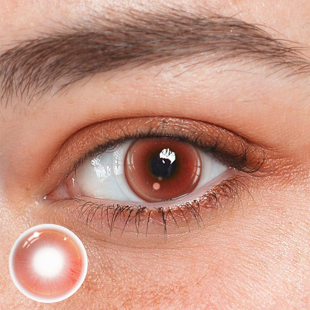Lentillas de contacto rojas Cosplay Pudding
