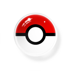 Lentes de contacto de color rojo intenso de Pokeball para cosplay 