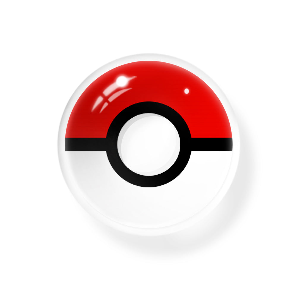 Lentes de contacto de color rojo transparente de Pokeball para cosplay 