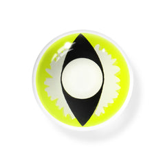 Lentes de contacto de color verde con pestañas de gato para cosplay 