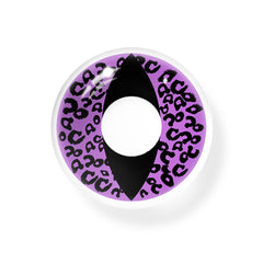 Lentes de contacto de color morado, diseño de leopardo y ojos de gato para cosplay 