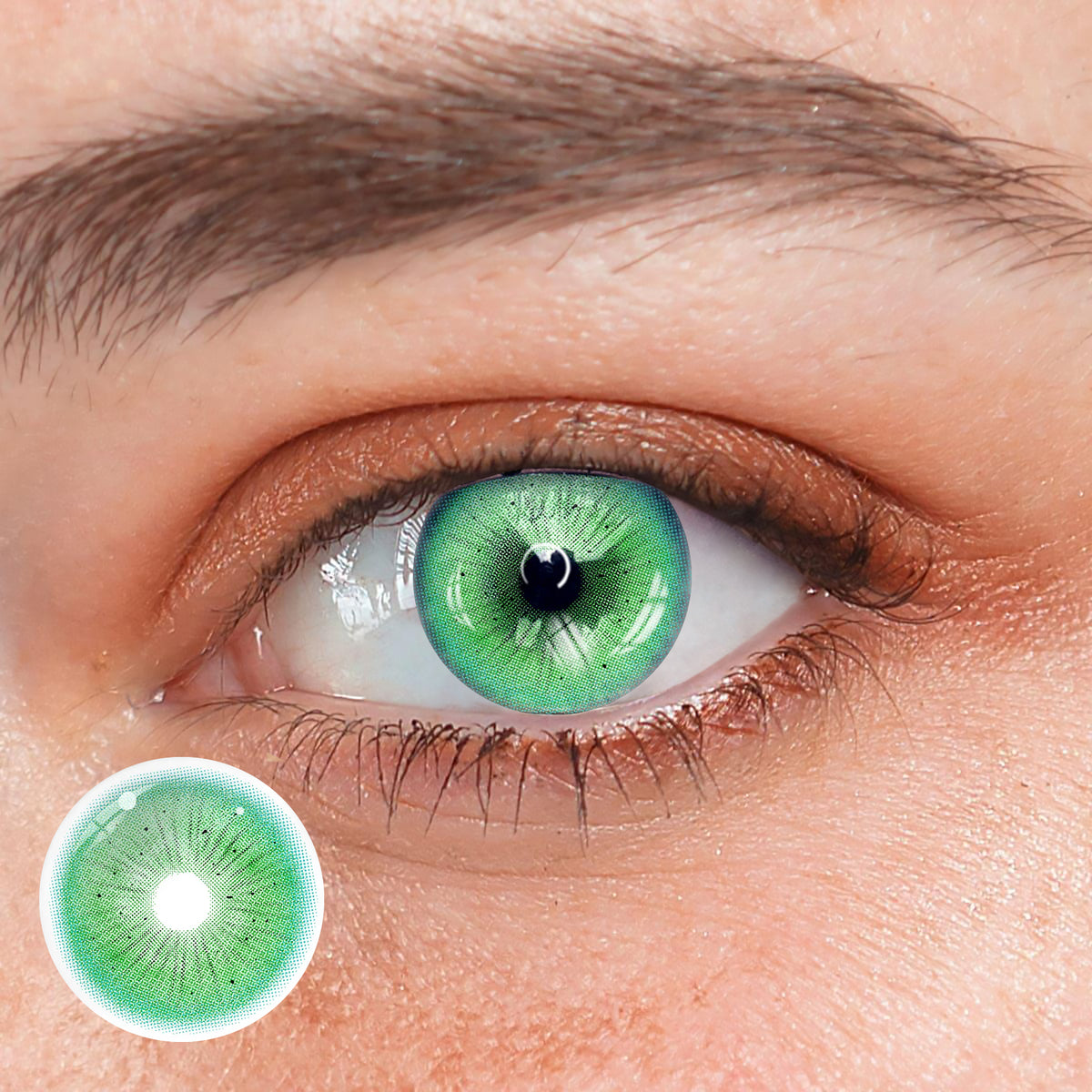 Lentes de contacto de color verde de ángel caído para cosplay 