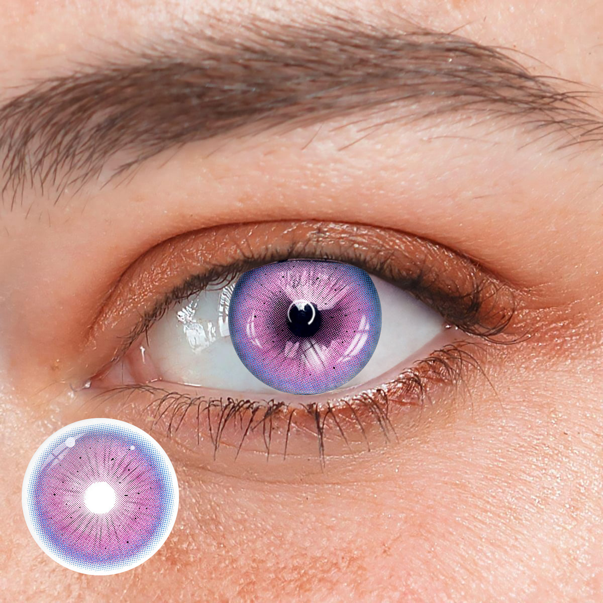 Lentes de contacto de color morado de Fallen Angel para cosplay 